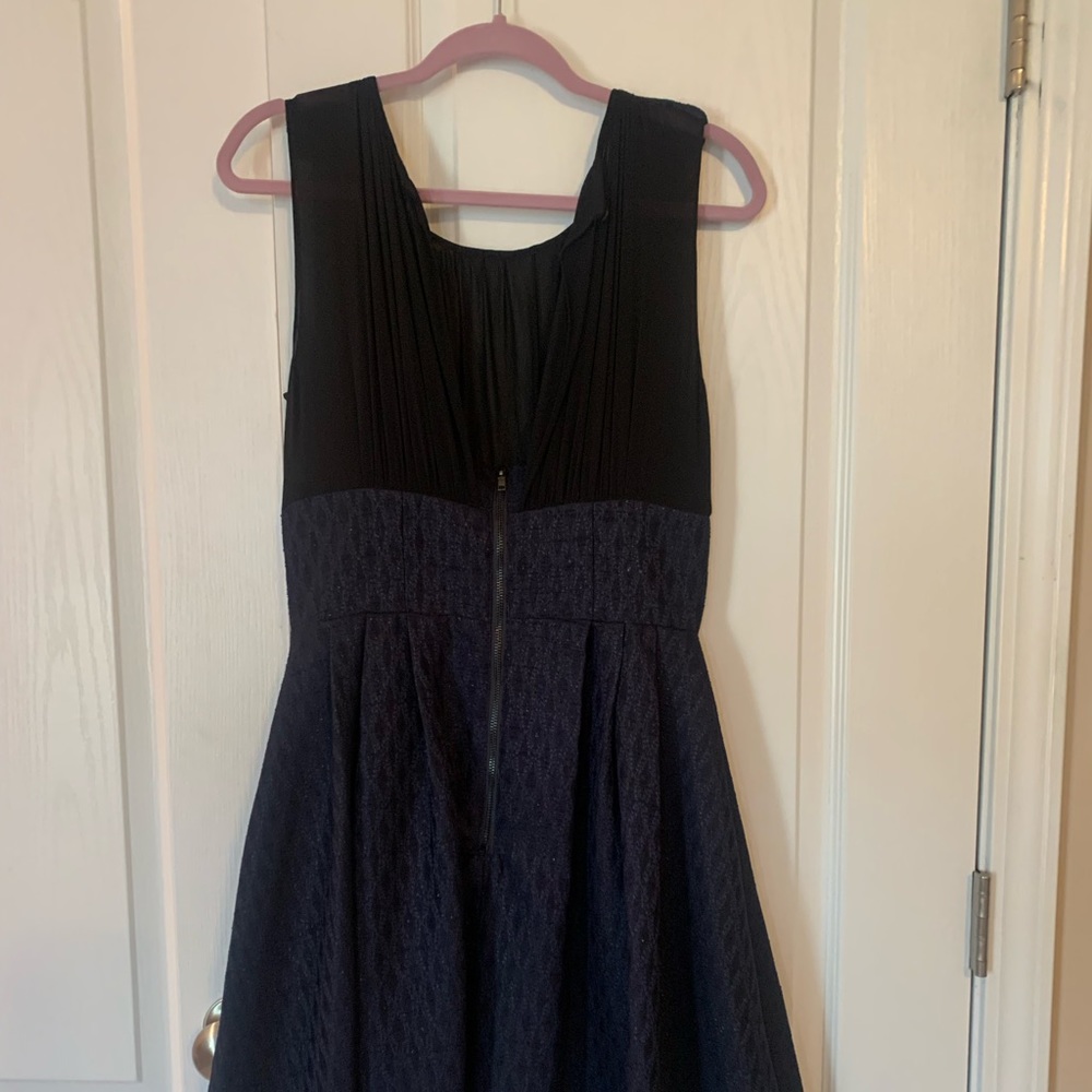 Ladies dress black too sheer and bottom half dark blue